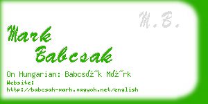 mark babcsak business card